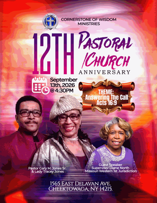 12th Church/Pastoral Anniversary  with Tracey Jones