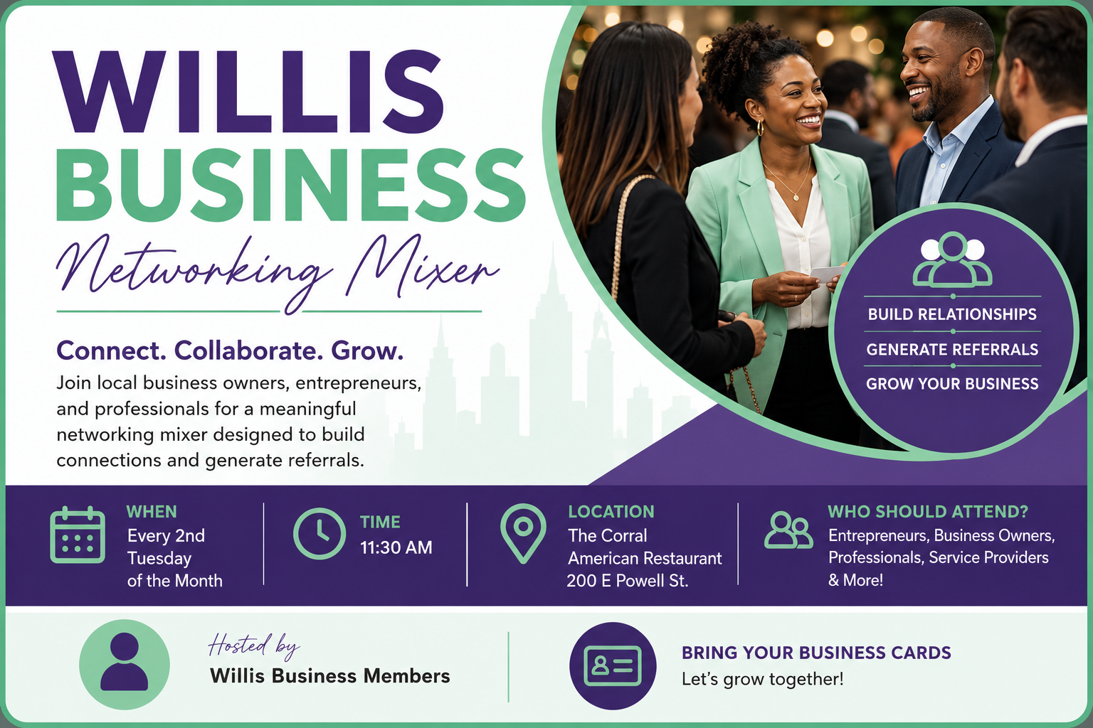 Willis Business Networking with Manners Realty