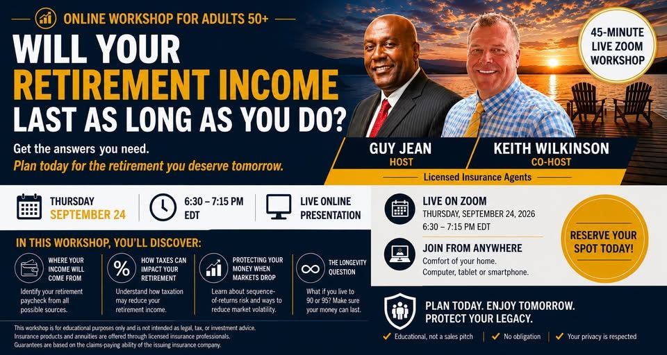 Educational Workshop for adults 50+ with GJ Retirement Solutions, LLC
