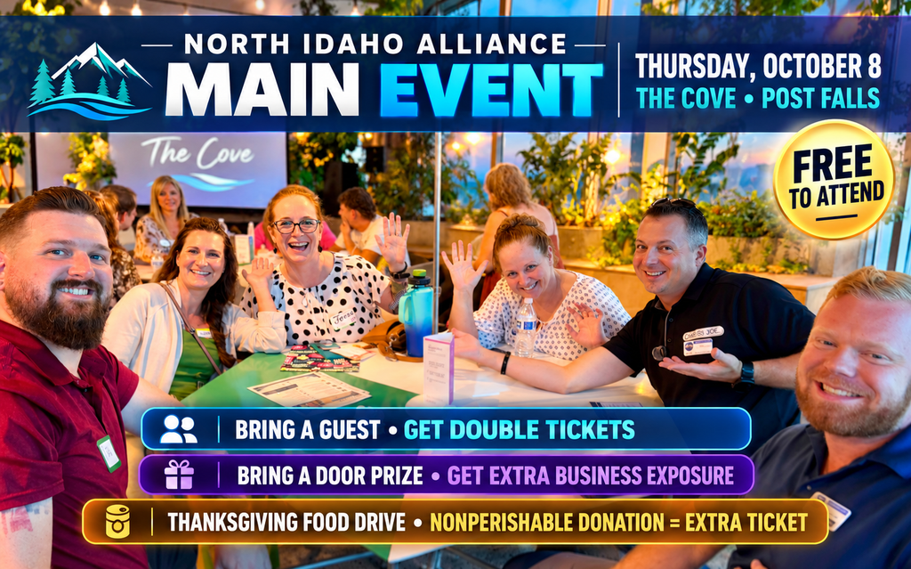 THE COVE MAIN NORTH IDAHO EVENT + FOOD DRIVE with Credit Fix JOE™
