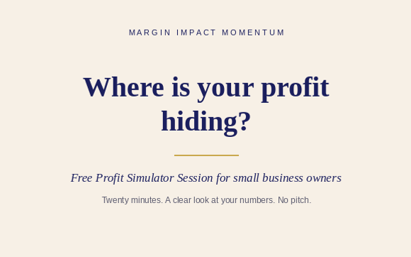 Free Profit Simulator Session for Small Business Owners with  Margin Impact Momentum | Capital Solution Group Funding