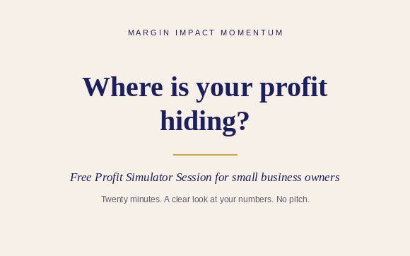 Free Profit Simulator Session for Small Business Owners with  Margin Impact Momentum | Capital Solution Group Funding