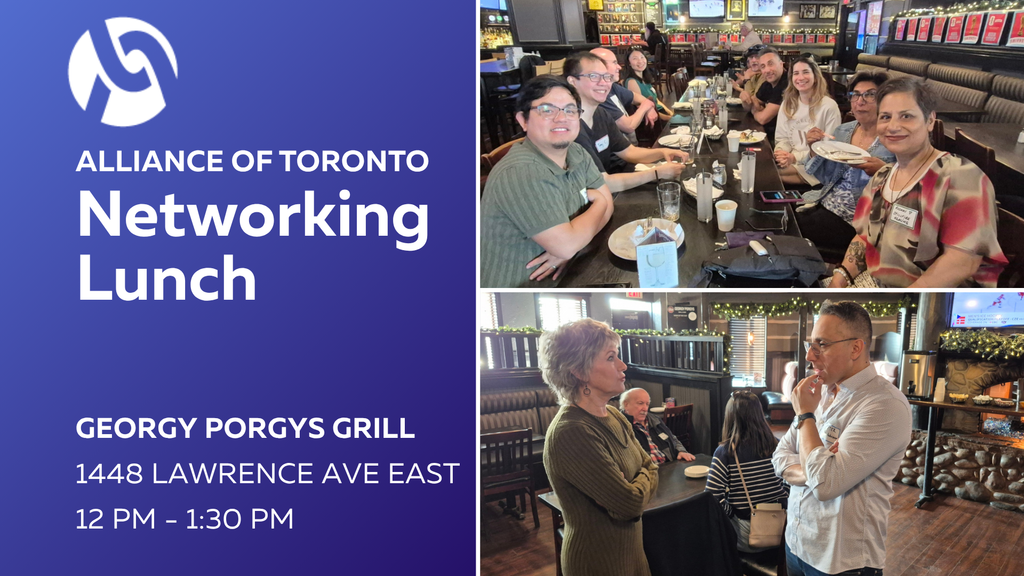 Monthly Networking Lunch at Georgy Porgy's Grill with Quiet City Design, Toronto Ambassador, #19 Local Biz Person of the Year 2025