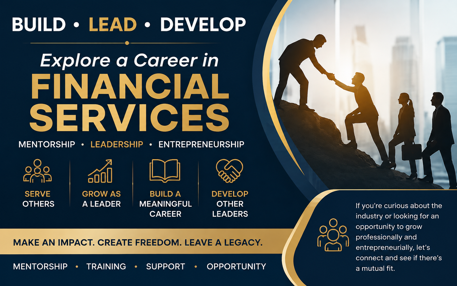 BUILD • LEAD • DEVELOP  with changing lives!