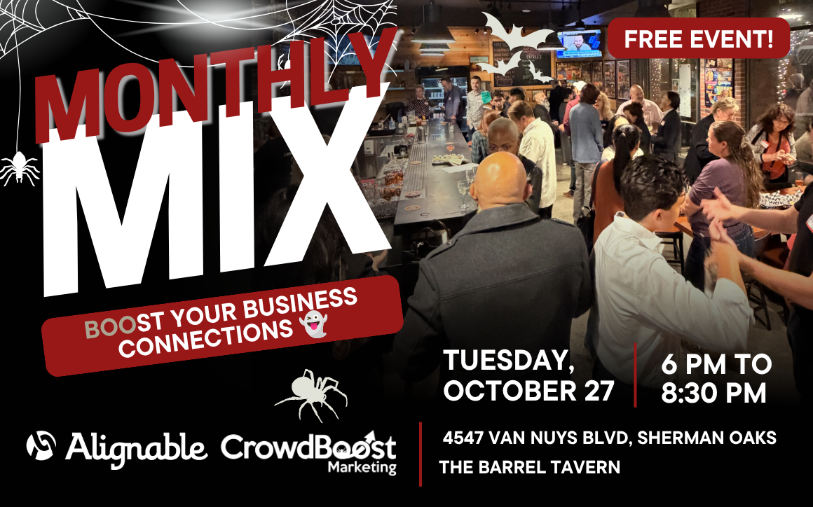 Monthly Mix BOOst Your Business Connections  with CrowdBoost Marketing