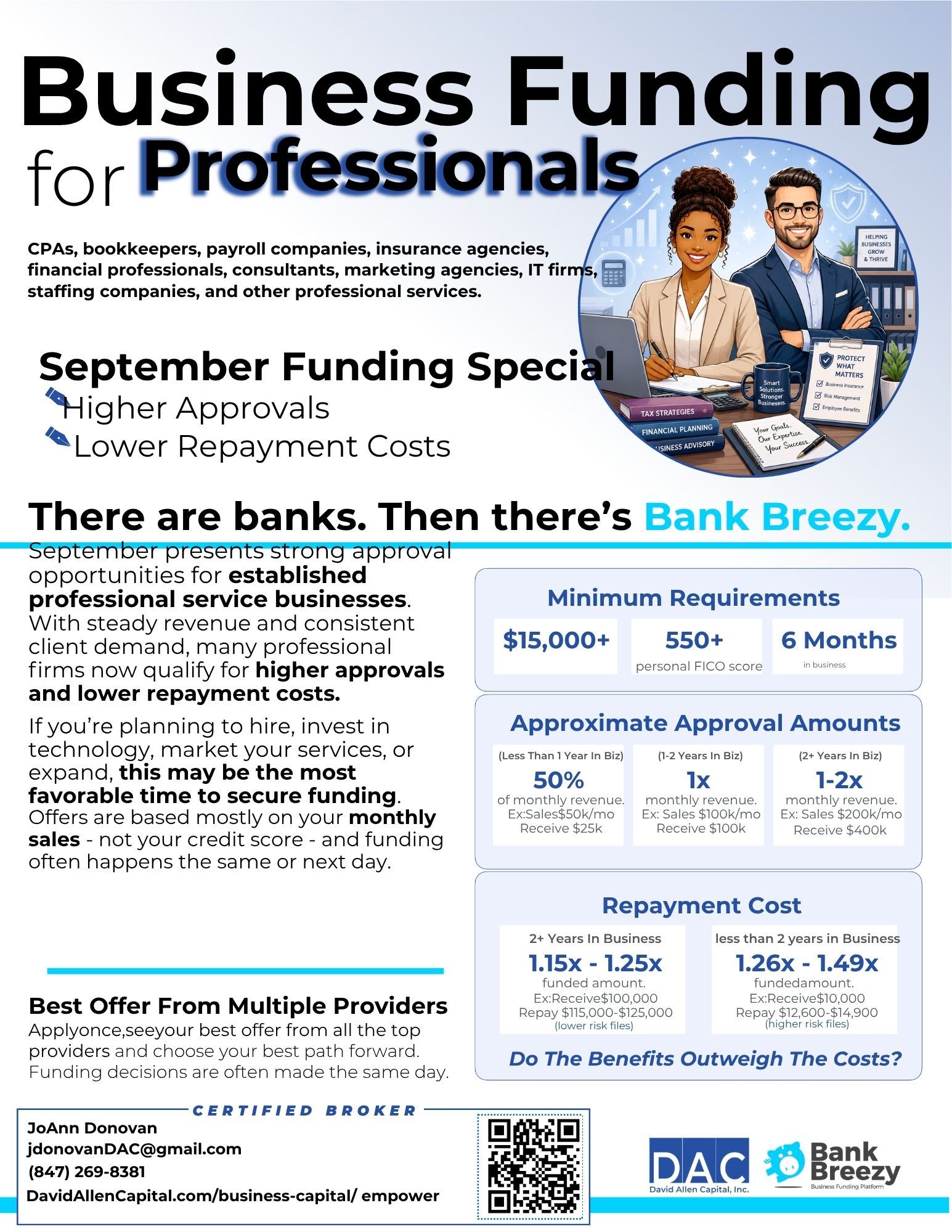 Business Funding for Professionals with  Alignable Florida Ambassador / Trusted Referral Partners Global Elite / Insurance Educator