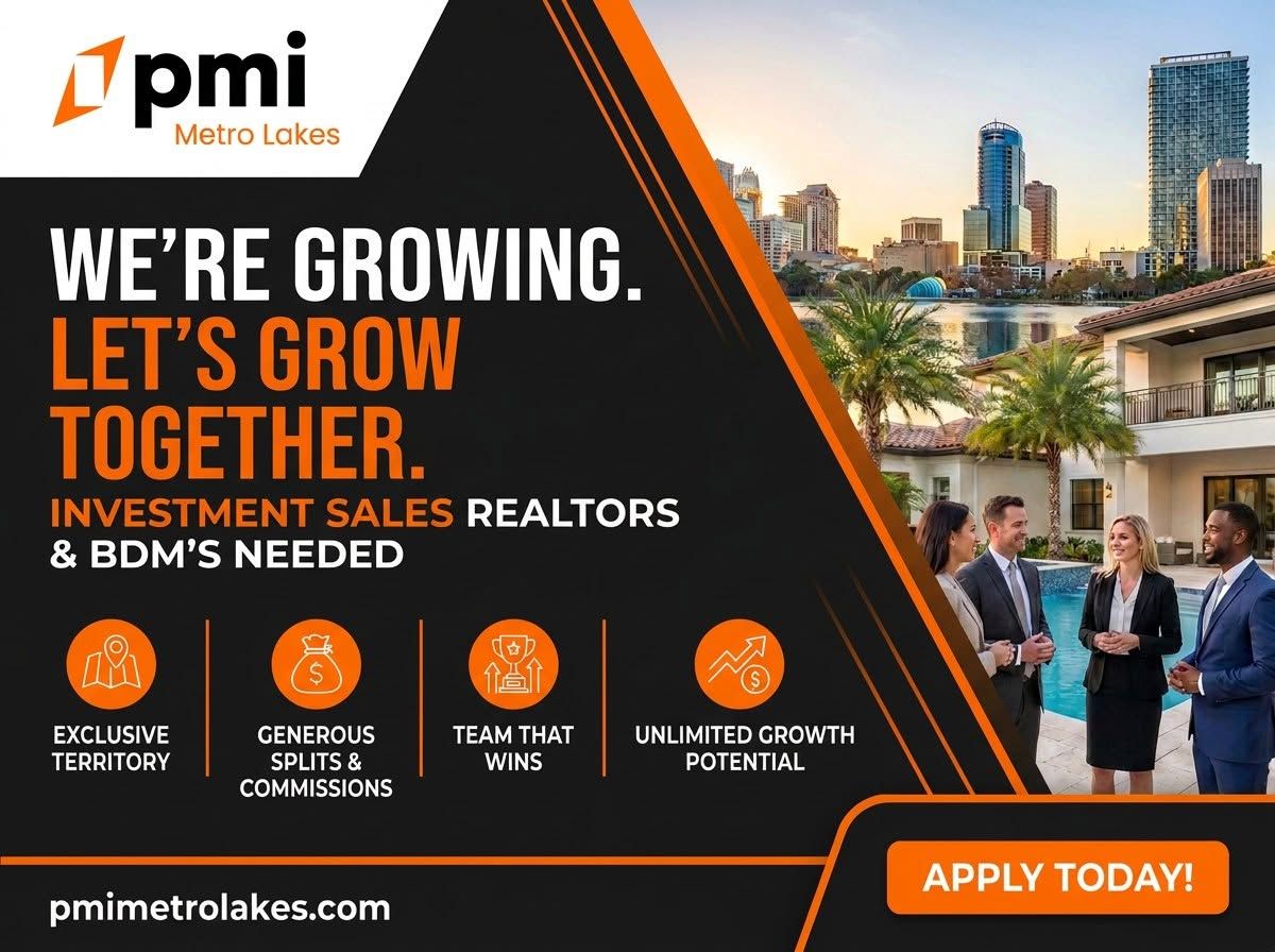 Join Our Growing Real Estate Team in Orlando! with PMI Metro Lakes
