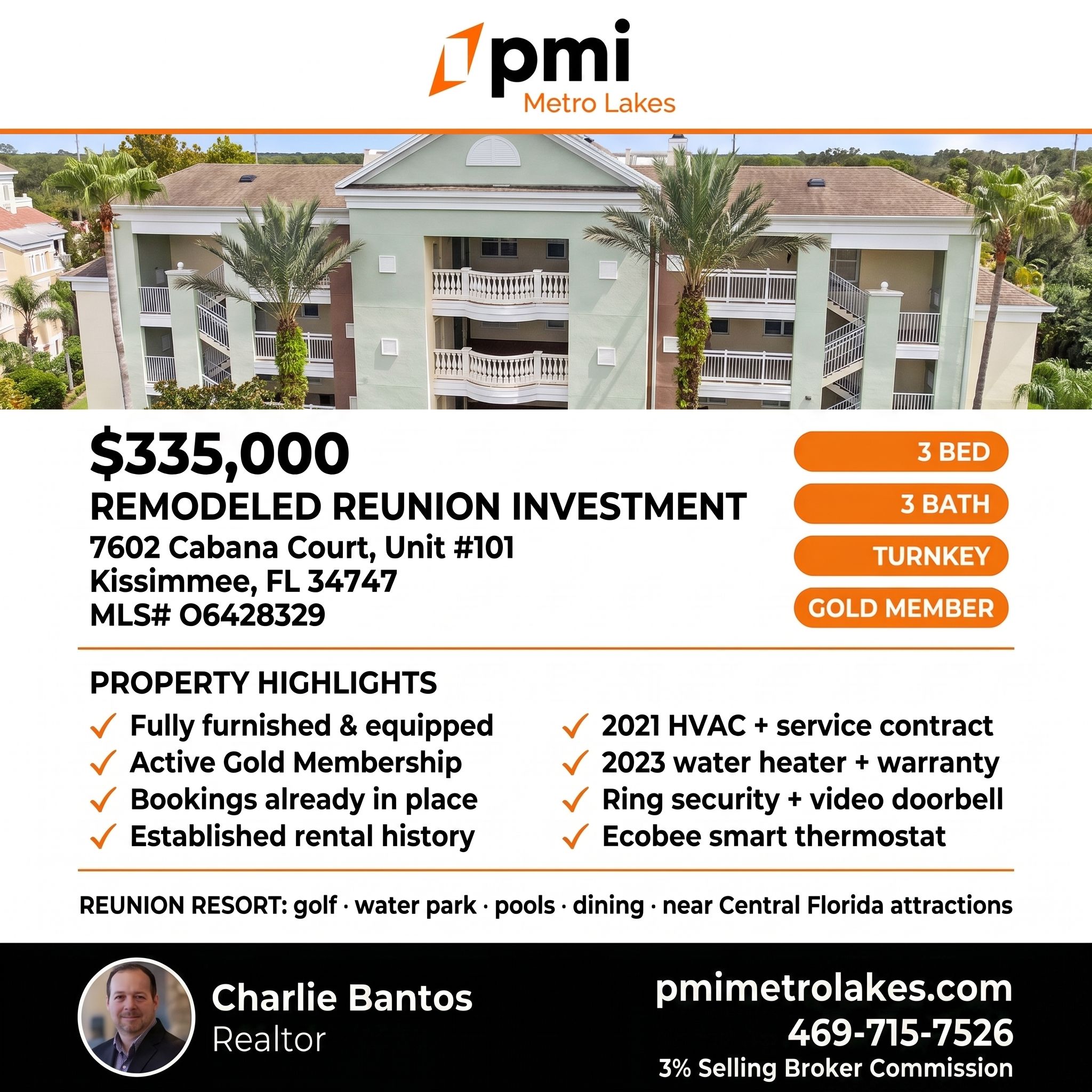 Remodeled Reunion Investment Property - $335,000 with PMI Metro Lakes