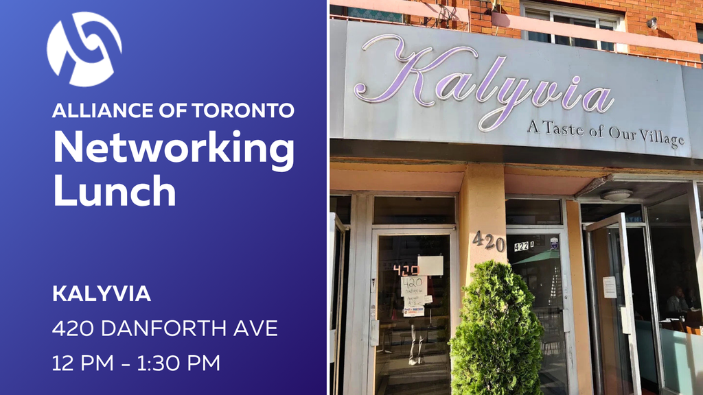 Networking Lunch at Kalyvia Greek Restaurant with Quiet City Design, Toronto Ambassador, #19 Local Biz Person of the Year 2025