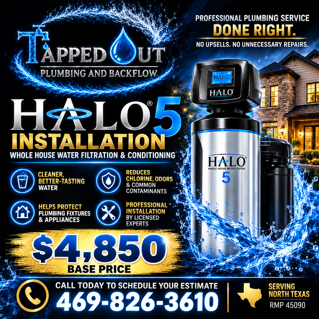 HALO 5 Installation with Tapped Out Plumbing and Backflow