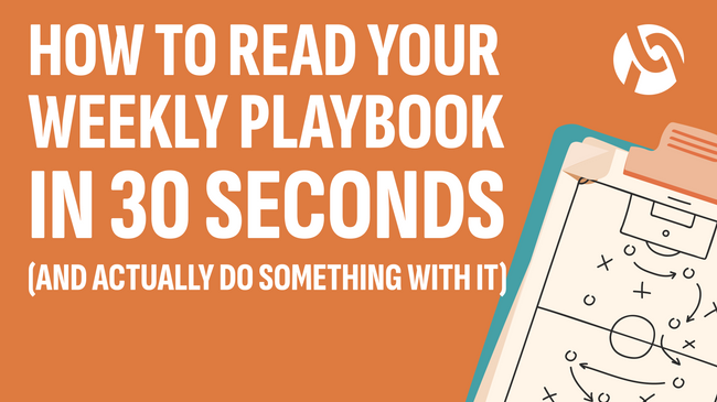 how to use your weekly playbook