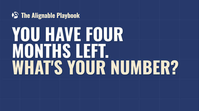 Q4 Planning: Name Your Number article card