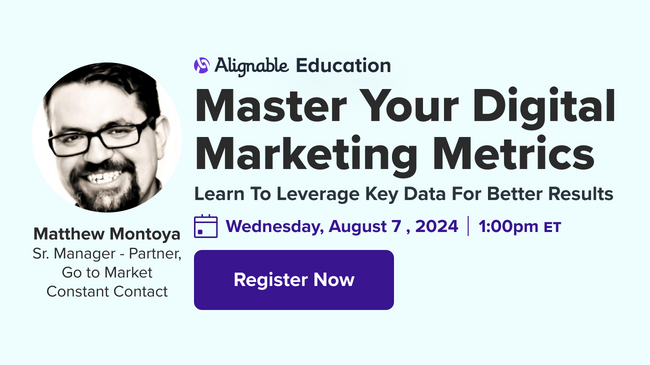 constant contacts event for august on mastering your digital marketing metrics