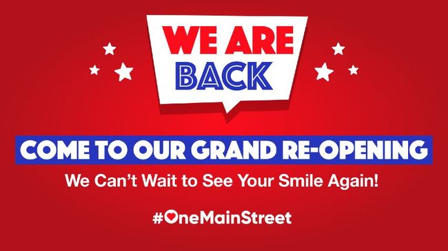we are back come to our grand reopening