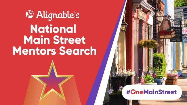 Alignable's National Main Street Mentors Search banner