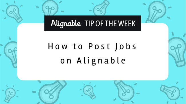 how to post jobs on alignable