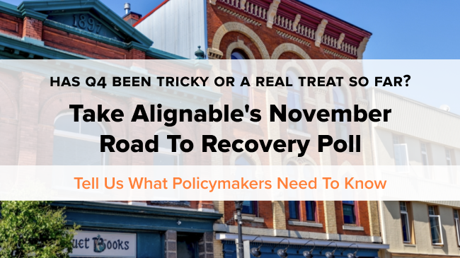Promo for Alignable's Nov. Road To Recovery Poll