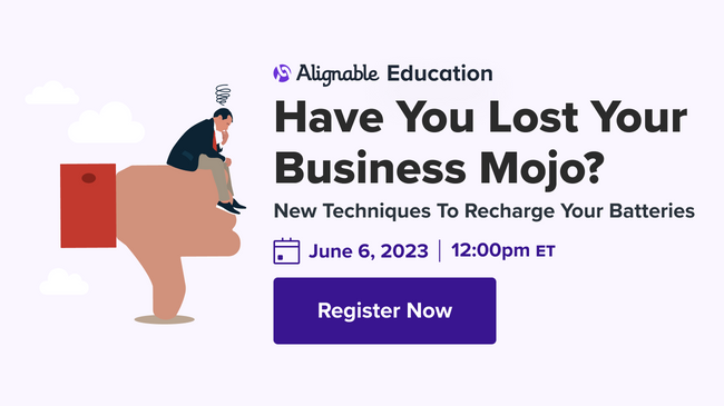 promo for have you lost your biz mojo event with silver lining