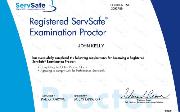 ServSafe Advanced Alcohol Server Instructor and Exam Proctor by JD