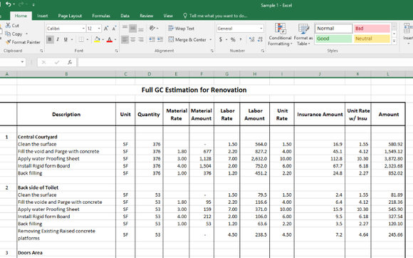 Cost Estimation & Quantities Take-off by Regal Estimator's LLC in ...