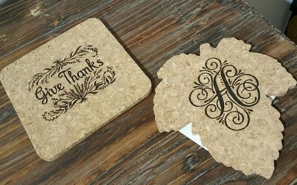 Cork coasters in round, square or grape leaf shape by InkspoMake an Impression Gifts