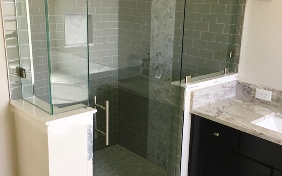 Custom Shower Glass by Trinity Glass and Mirror, Inc.