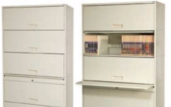 HIPAA Compliant Filing Cabinet Retractable Door Shelving by Allied Systems Products