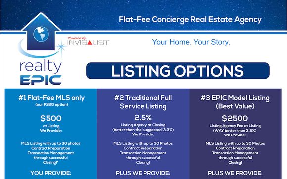 Flat-Fee Concierge Real Estate Services by Realty EPIC in 