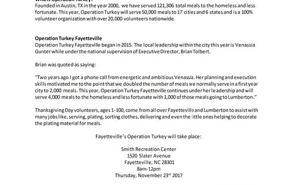 Operation Turkey Fayetteville  by Operation Turkey (North Carolina)