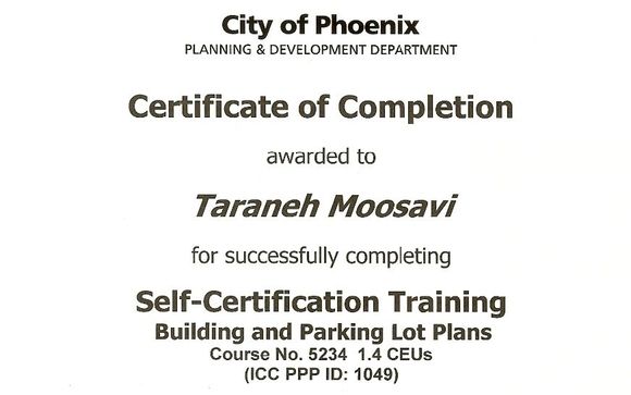 Self Certified Architect  by Moosavi Design Group Architects, Inc.