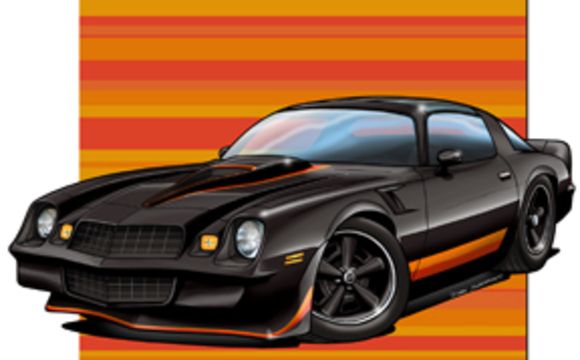 Automotive cartoon designs by Grape Ape Design
