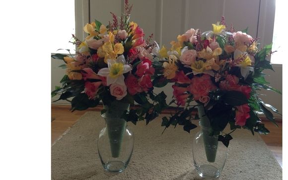 Cemetery cones by Daly Floral Designs