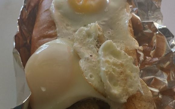 The Foot Long Double Egg Hang-Over!! by T.J.'s Dawg House