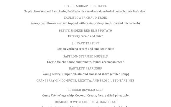 Creative menus for all occasions by Plantiful Delights Event and Catering