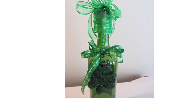 St. Patty's Day Wine Bottle Topper by Flowers by Karen