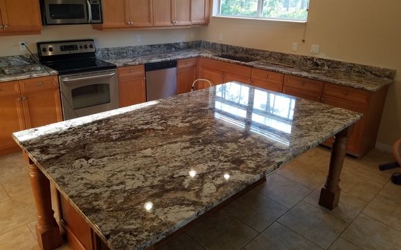 3cm Silver Storm Kitchen Island Countertop By Signature Stone