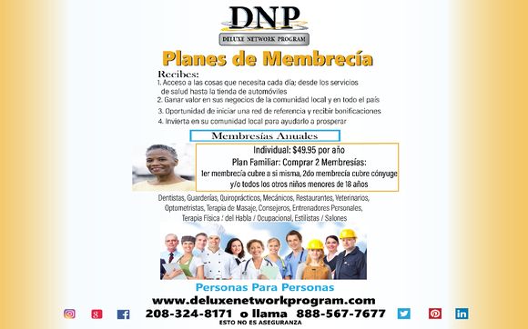  Membresías en español by Deluxe Network Program