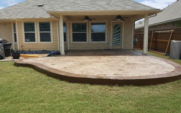 Concrete Patio Extension By Cj S Landscape Design In Pflugerville