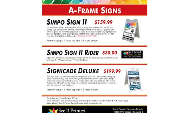 A-Frame Signs by See It Printed Design & Print
