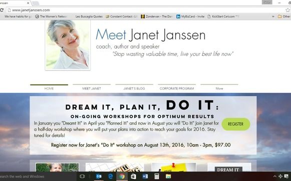Do It! Gettiing into Action and Stay Motivated by Janet Janssen, Life in Business Coach and Public Speaker