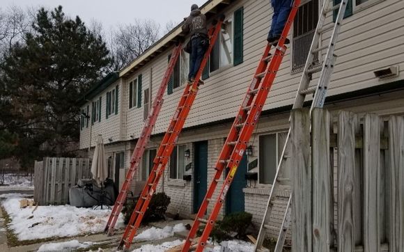 Seamless gutter installation  by M.D. Seamless Gutters LLC