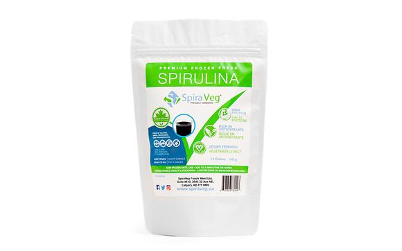 Fresh Frozen Spirulina Cubes by SpiraVeg Foods West Ltd.
