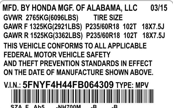 VIN label replacements for collision repair by vinlabelshop.com