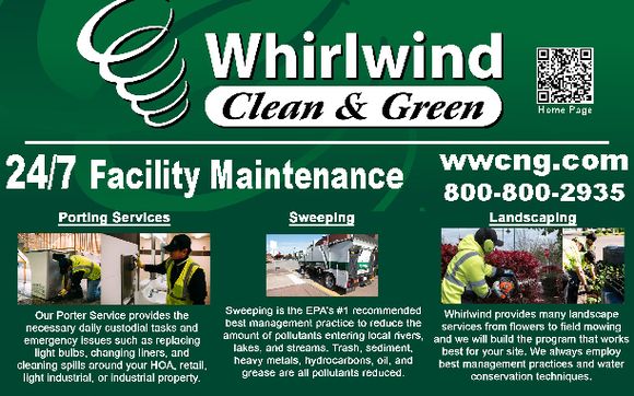 24/7 Facility Maintenance Professionals  by Whirlwind Clean and Green