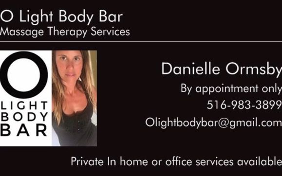 Massage Therapy at your Home or Office by O Light Body Bar