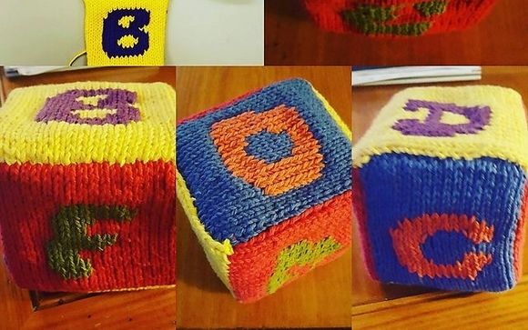 Knit Abc Letter Block By Handmade Knits By Knitter Mama In