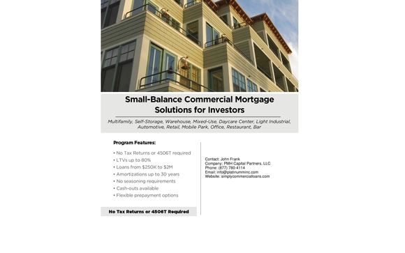 Small balance solutions by Level 7 Capital Partners