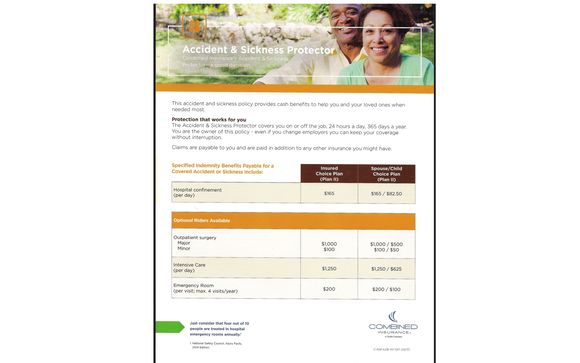Accident and Sickness Protector by Combined Insurance Co-America
