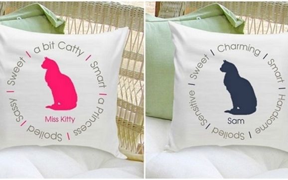 cat silhouette pillow