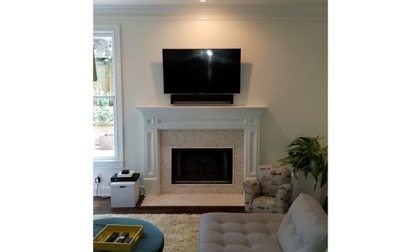 Flat screen TV mounting by Williams AV & Security